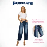 PREJEAN Women's Curved Blade Jeans