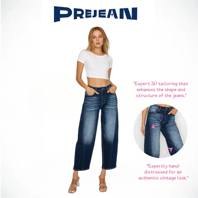 PREJEAN Women's Curved Blade Jeans