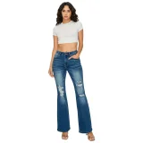 PREJEAN Women's High-Rise Jeans