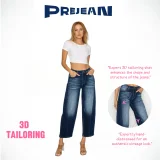 PREJEAN Women's Curved Blade Jeans