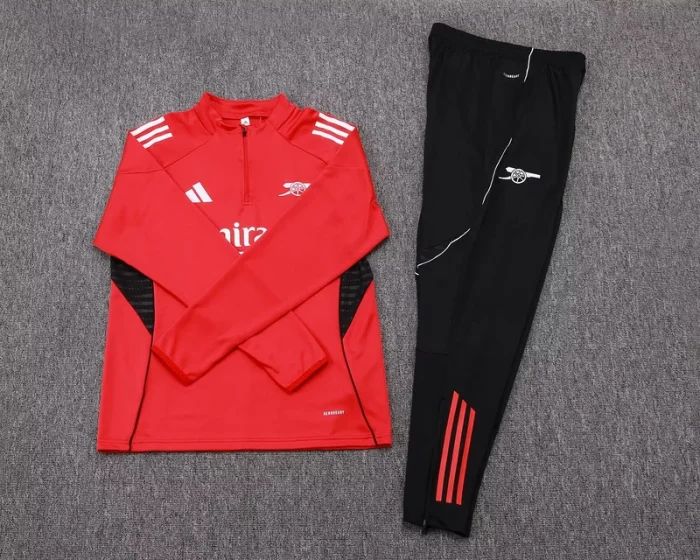 25-26 Arsenal Red Training Kits Long Football Tracksuits