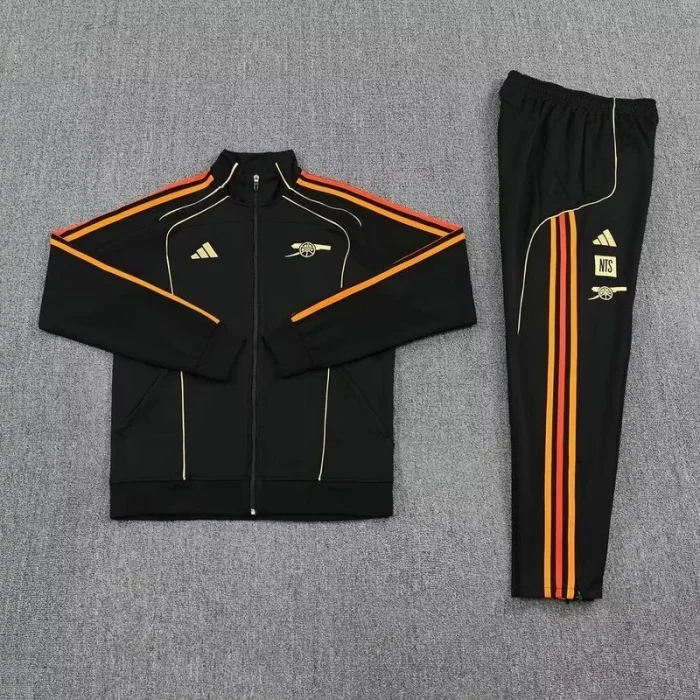 25-26 Arsenal UPB Black Football Tracksuits Long Jacket Suits