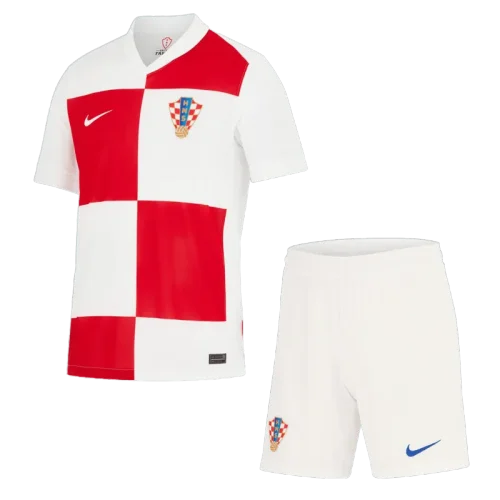 Men's Croatia Home Kit(Jersey+Shorts) Euro 2024