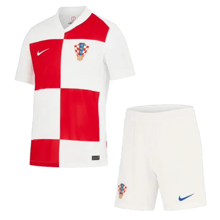 Men's Croatia Home Kit(Jersey+Shorts) Euro 2024
