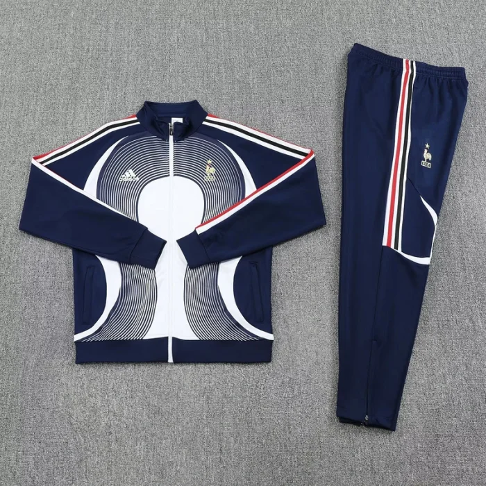 2025 France Local Training Retro Football Track suits Long
