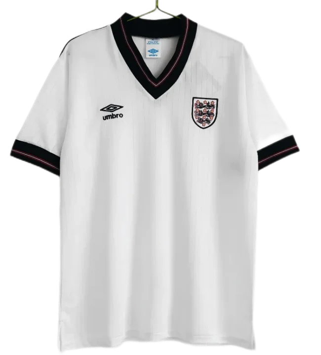1984/87 England Retro Soccer Jersey Home Replica