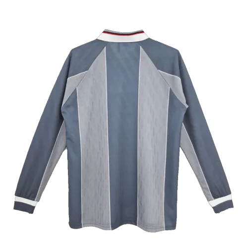 1996 England Retro Away Long Sleeve Jersey Replica Euro Cup
