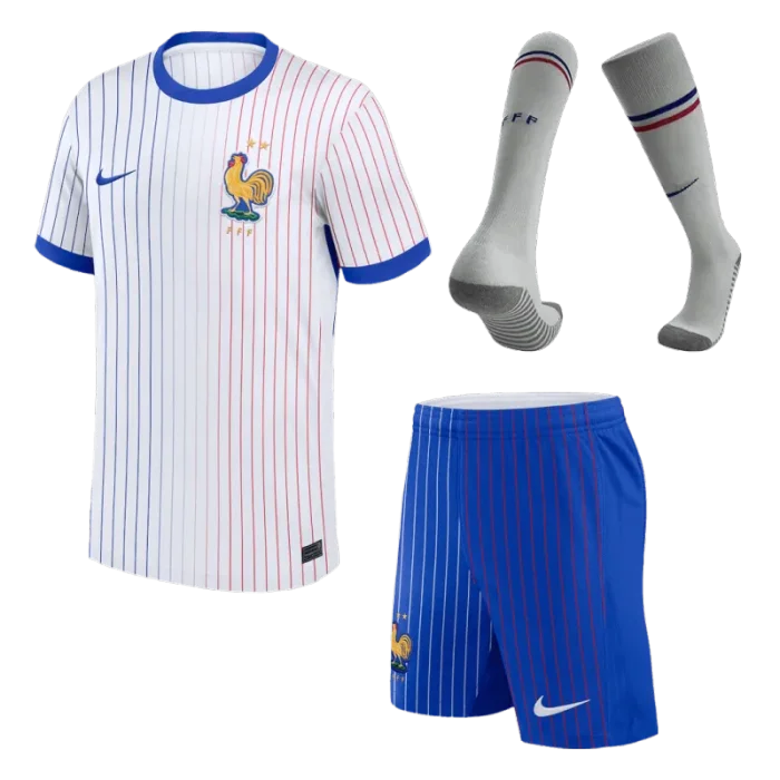 2024 France Away Whole Kit(Jersey+Shorts+Socks) Euro