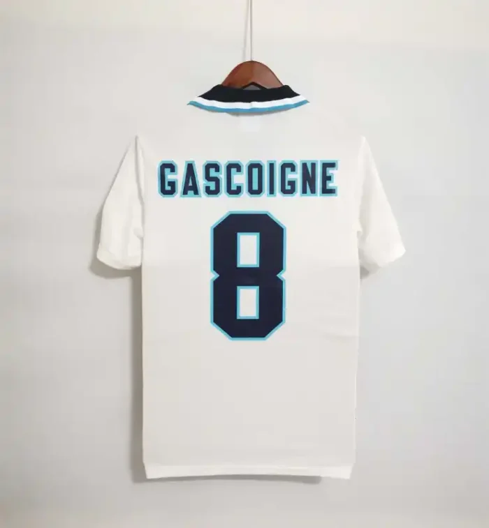 1996 England Retro Jersey Home Replica Euro Cup