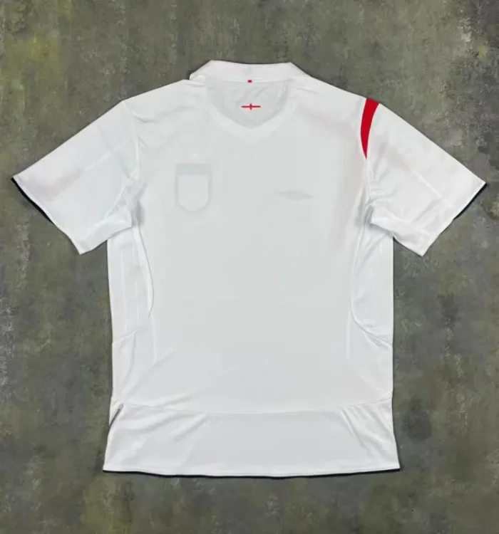 2006 England Retro Soccer Jersey Home Replica World Cup