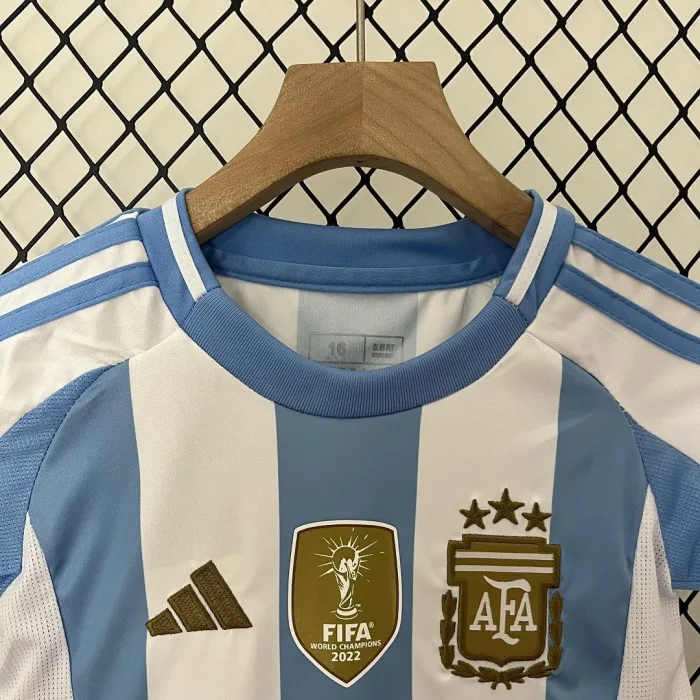 2024 Argentina Home Kid Kits Football Jersey
