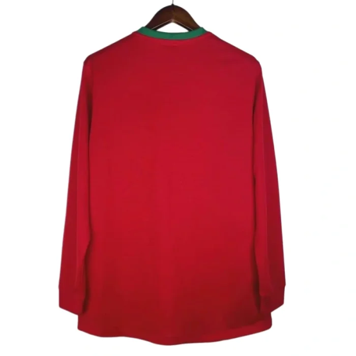 2012 Portugal Retro Home Long Sleeve Soccer Jersey