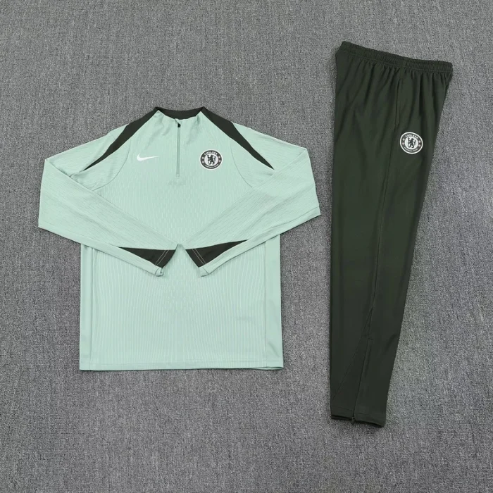 25-26 Chelsea Green Training Kits Long Football Track suits