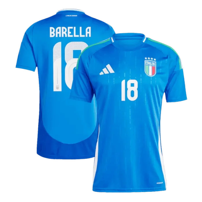 Italy Home Jersey CHIESA #14 BARELLA #18 DIMARCO #3 EURO 2024
