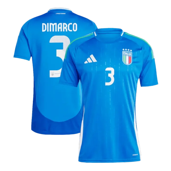 Italy Home Jersey CHIESA #14 BARELLA #18 DIMARCO #3 EURO 2024