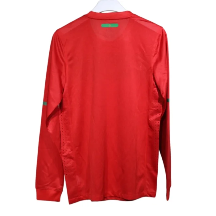 2010 Portugal Retro Home Long Sleeve Soccer Jersey Fan Version