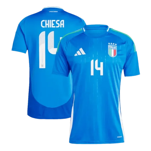 Italy Home Jersey CHIESA #14 BARELLA #18 DIMARCO #3 EURO 2024