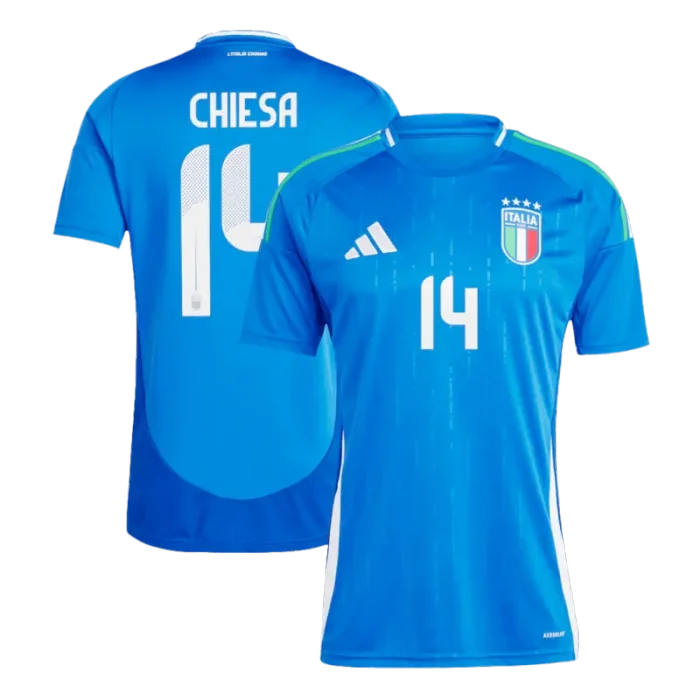 Italy Home Jersey CHIESA #14 BARELLA #18 DIMARCO #3 EURO 2024