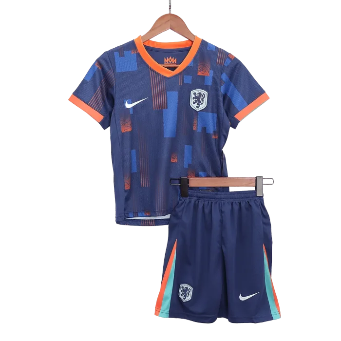 Kids Netherlands Away Jersey Kit Euro 2024