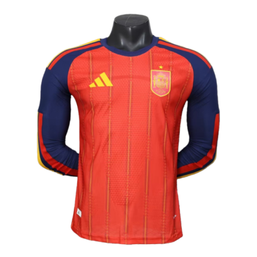 2026 Spain World Cup Home Long Sleeve Soccer Shirt Player edition