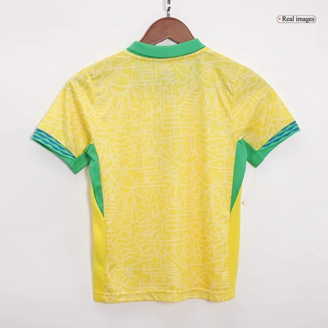 Kids Brazil Custom Home Full Soccer Kits 2024