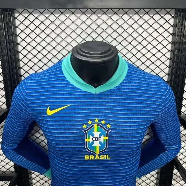 Authentic Soccer Jersey Brazil Away Shirt Long Sleeve 2024