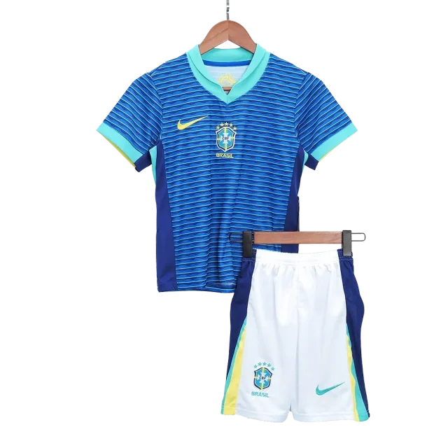 Kids Brazil Away Kit Copa America 2024 Youth Apparels