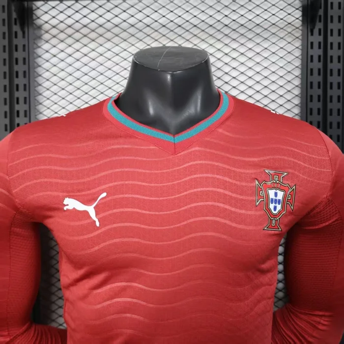 2026 Portugal World Cup Home Long Sleeve Football jersey Player version
