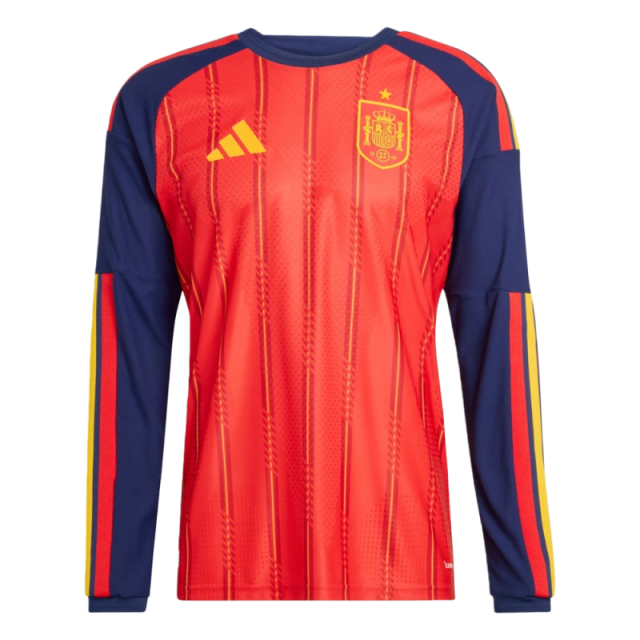 2026 Spain World Cup Home Long Sleeve Soccer Shirt Fan version