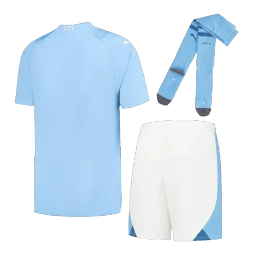 2023/24 Manchester City Home Whole Kit(Jersey+Shorts+Socks)