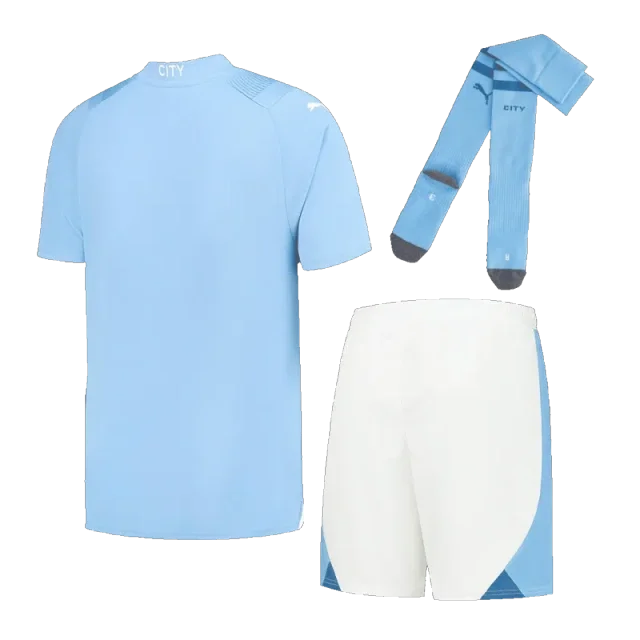 2023/24 Manchester City Home Whole Kit(Jersey+Shorts+Socks)
