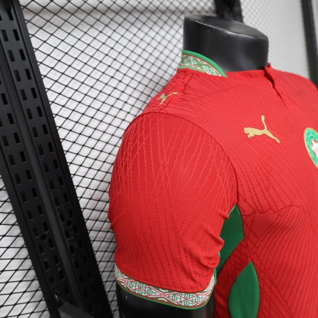 Morocco World Cup 2026 Home Short Sleeve Kit & Jersey Player Version