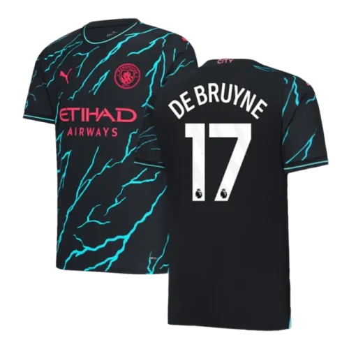 2023/24 HAALAND #9 DE BRUYNE #17 J.ALVAREZ #19 FODEN #47 Manchester City Third Away Jersey