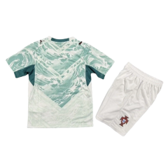 2026 World Cup Portugal Away Kids Football Uniform Kit Jersey+Shorts