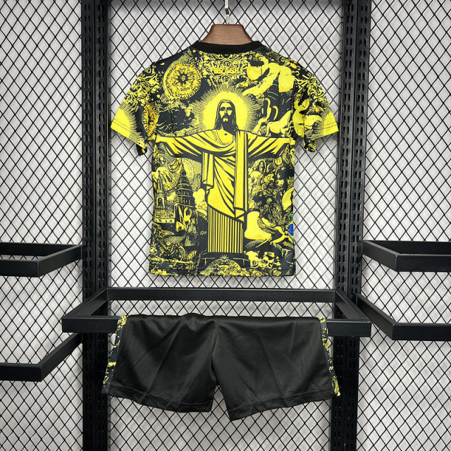2024 Brazil Christ the Redeemer Special Kids Kit Shirt Football
