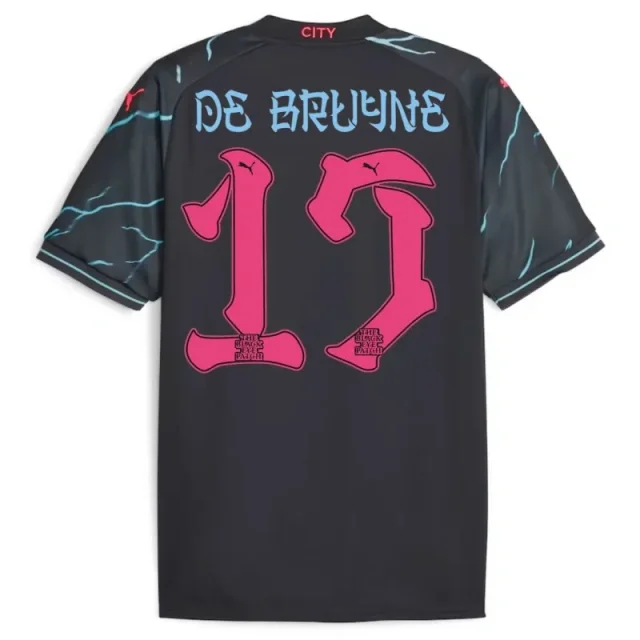 2023/24 Manchester City HAALAND #9 GREALISH #10 DE BRUYNE #17 J.ALVAREZ #19 FODEN #47 Japanese Tour Printing Third Jersey