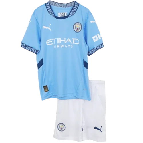 Kids Manchester City Home Jersey Kit Youth Apparels 2024/25