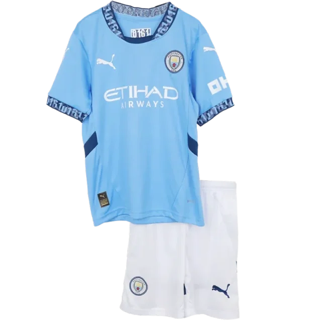 Kids Manchester City Home Jersey Kit Youth Apparels 2024/25