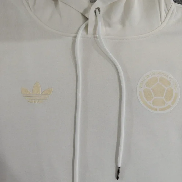 Colombia Nation 2024 100th Anniversary White Hoodie Jacket