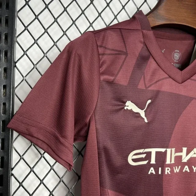 24-25 Manchester City Third Away Kids Kit Jersey+Shorts