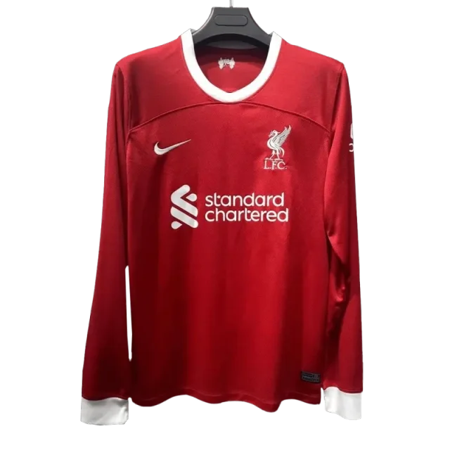 23-24 Liverpool Home Long Sleeve Jersey