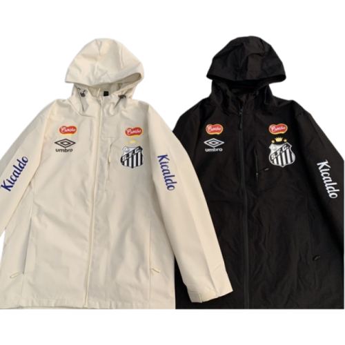 2026-27 Santos Long sleeved Jacket Training Clothing Black and White