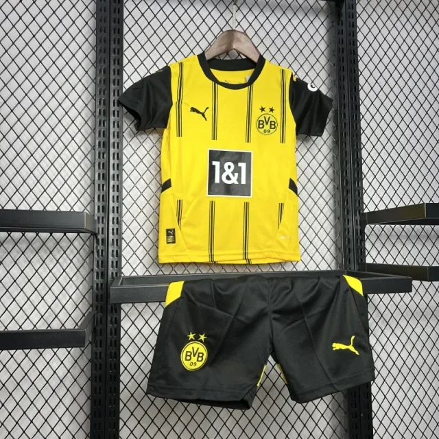 24-25 Borussia Dortmund Home Kids Kit Jersey+Shorts