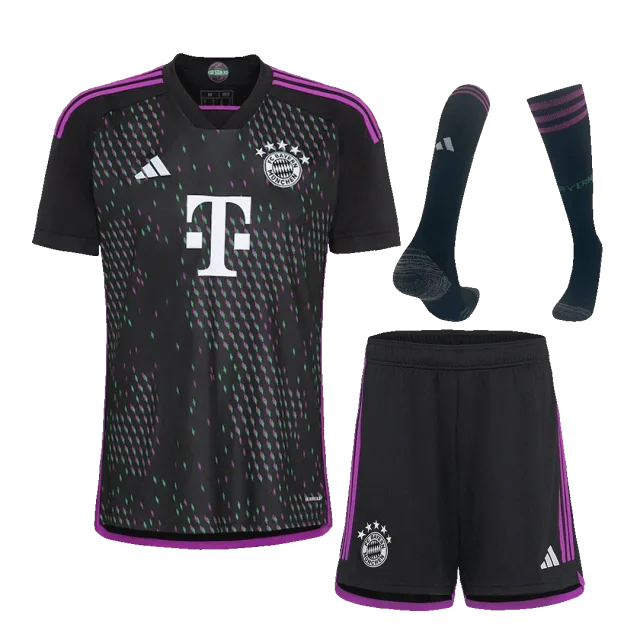 23-24 Bayern Munich Away Whole Kit (Jersey+Shorts+Socks)