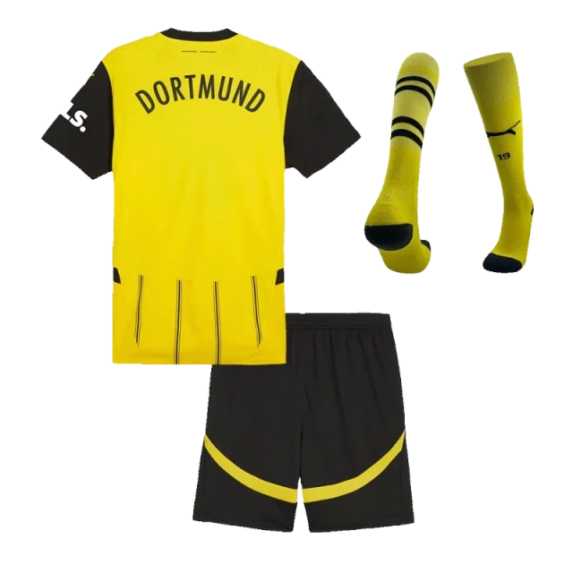 Kids Borussia Dortmund Custom Home Full Soccer Kits 2024-25