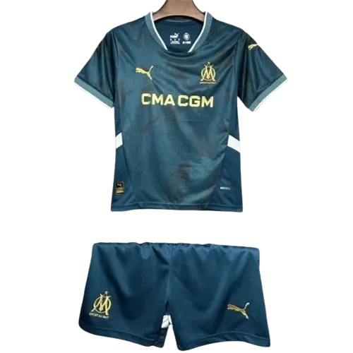 24-25 Marseilles Away Soccer Kids Kit Jersey+Shorts
