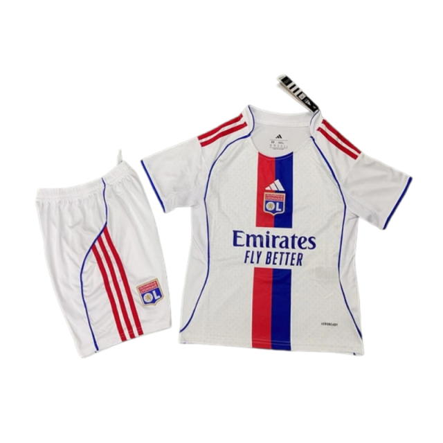 2025-26 olympique Lyonnais Away Kids Football jersey Kit Fan version