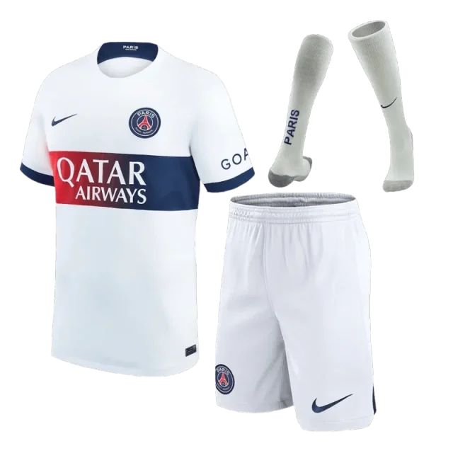 23-24 PSG Away Whole Kit Jersey+Shorts+Socks