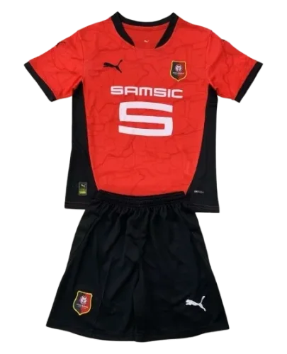 Kids Stade Rennais Home Kits Jersey+Short 2024-25