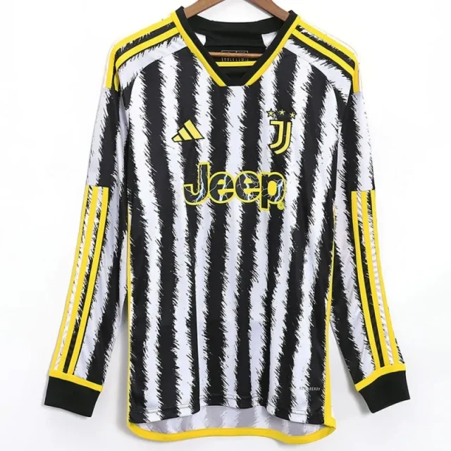 2023-24 Juventus Home Long Sleeve Jersey